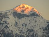 Poon Hill 05 Sunrise On The Dhaulagiri Summit Close Up 